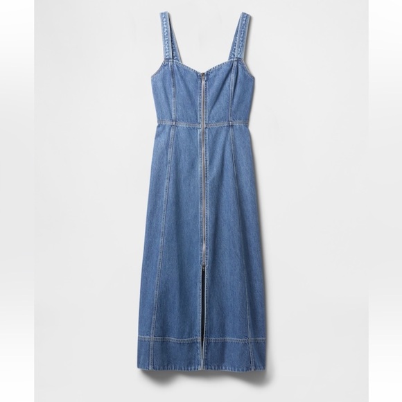 GAP UltraSoft Blue Denim Maxi Dress - Picture 3 of 7